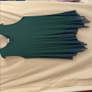 Sleeveless Long Top w/ Chiffon hem Plus size 4-5X